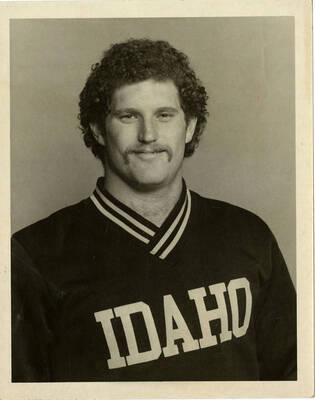 Portrait of Wally Jones, RB, wearing an IDAHO shirt.