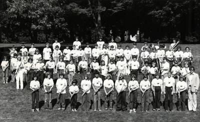 Music camp with Lynn ""Doc"" Skinner (bottom right), who was director of the Lionel Hampton Jazz Festival for 31 years.