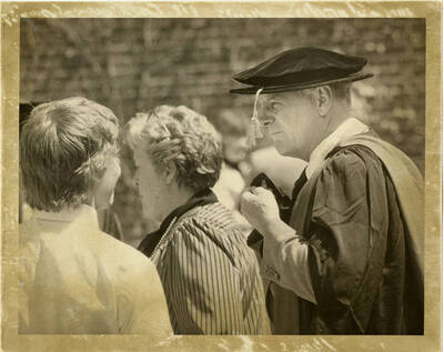 Maynard Miller, former dean, College of Mines, at UI Commencement Ceremony in 1984.