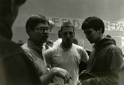 Coach, Co-captain Todd Lind, Robert Koga.