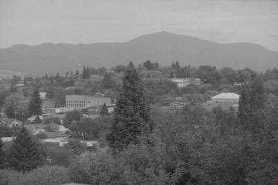 A view of Downtown Moscow from campus.