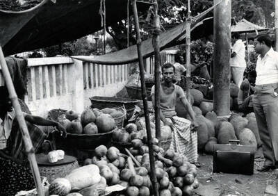 An open-air market in Jakarta, Indonesia.