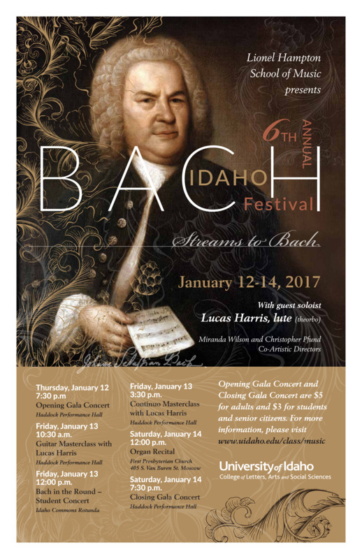 6th Annual Idaho Bach Festival: Streams to Bach [poster]