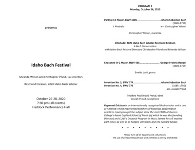 Idaho Bach Festival