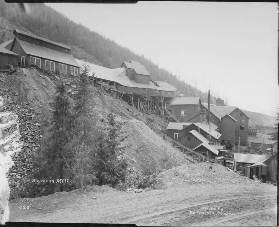 View of the Mill portion of Success Mine and Mill outside Wallace, Idaho