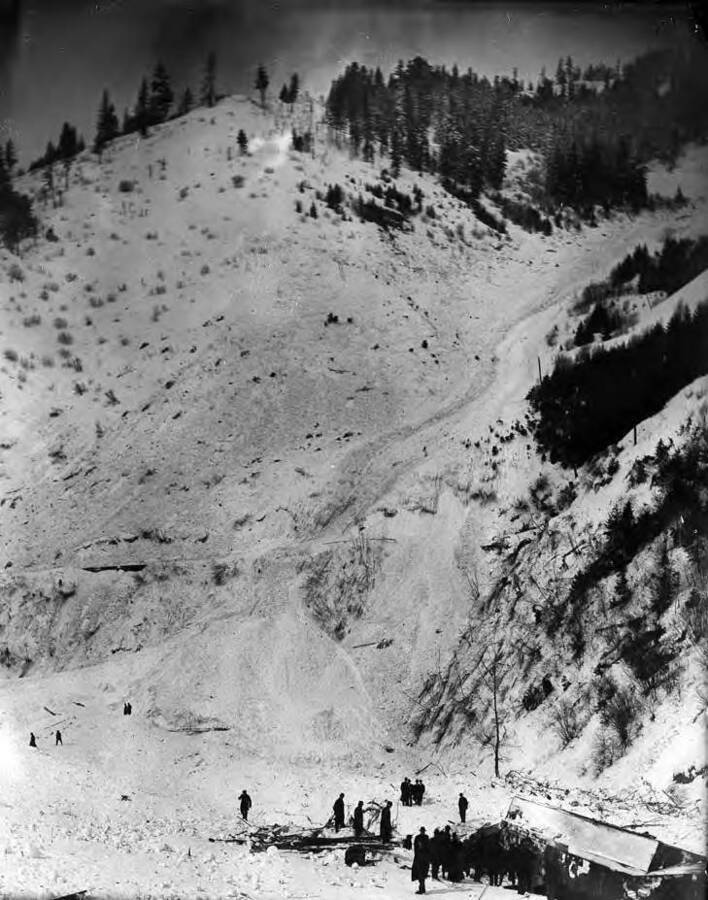 View of snow slide.