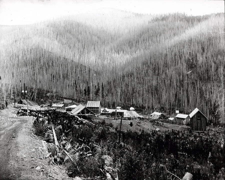 Panoramic view at Tarbox Mining Co., 1918