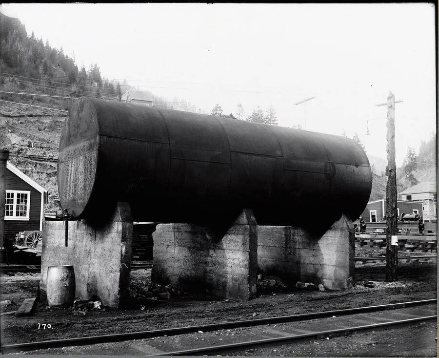 Oil tank that withstood the great forest fire of 1910.