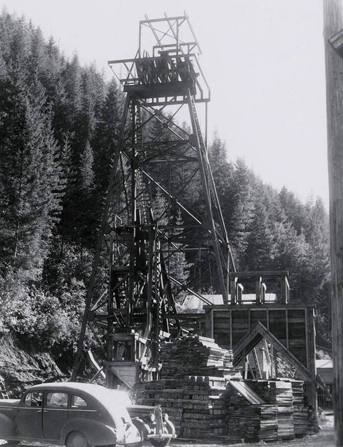 View of the equipment at Galena Mine in Wallace, Idaho.