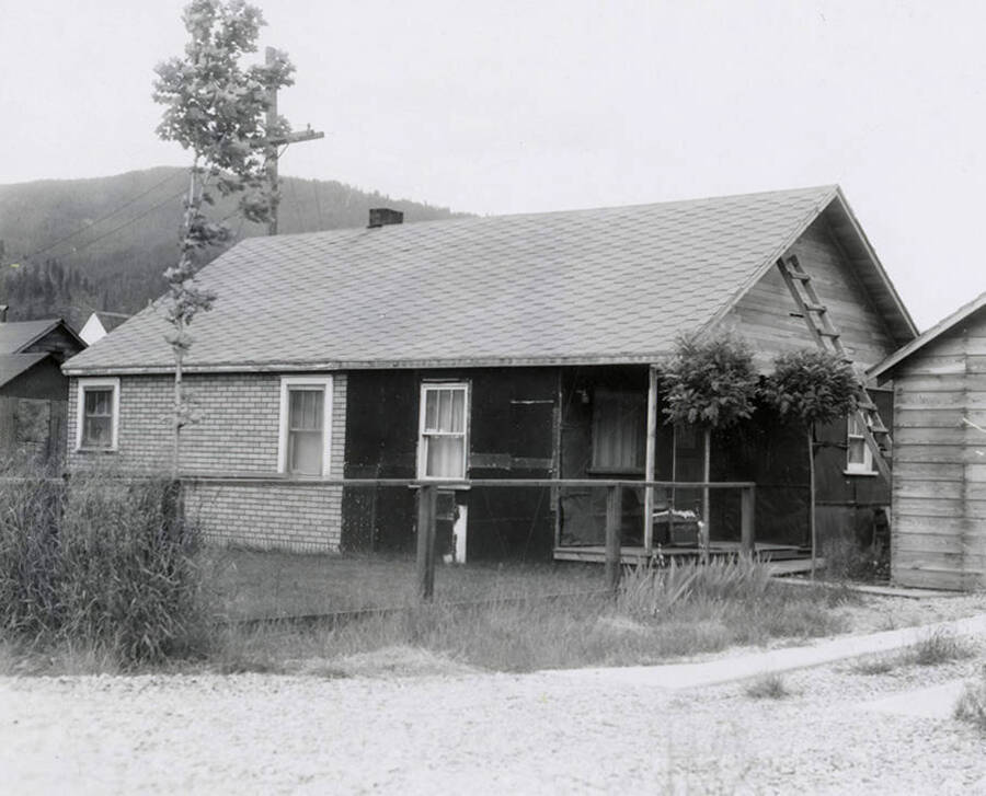 View of a house in Wallace, Idaho. A real estate view taken for Idaho First National Bank.