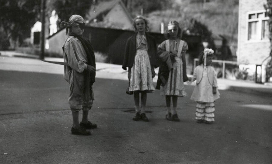 Children dressed up for the children's parade during Mullan 49'er parade in Mullan, Idaho.