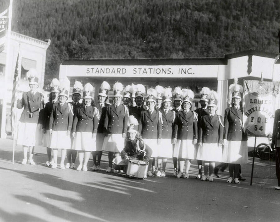 The Wallace Ladies Auxiliary drill team at the Eagles Convention in Wallace, Idaho.
