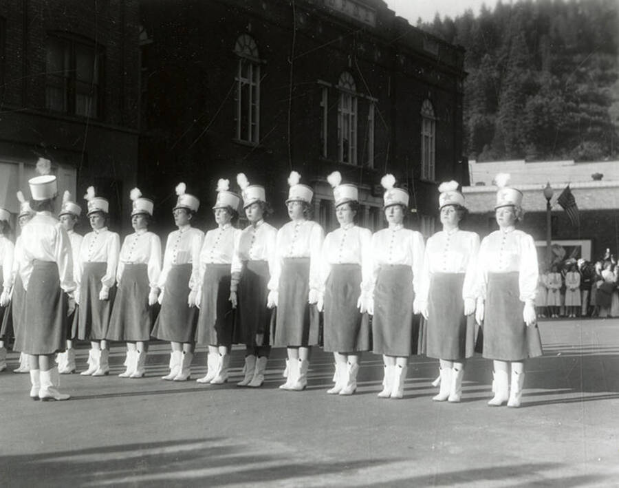 The Boise Ladies Auxiliary drill team at the Eagles Convention in Wallace, Idaho.