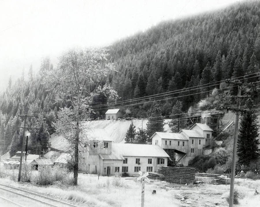 View of Day-Rock Mill at 9 Mile Canyon in Wallace, Idaho.