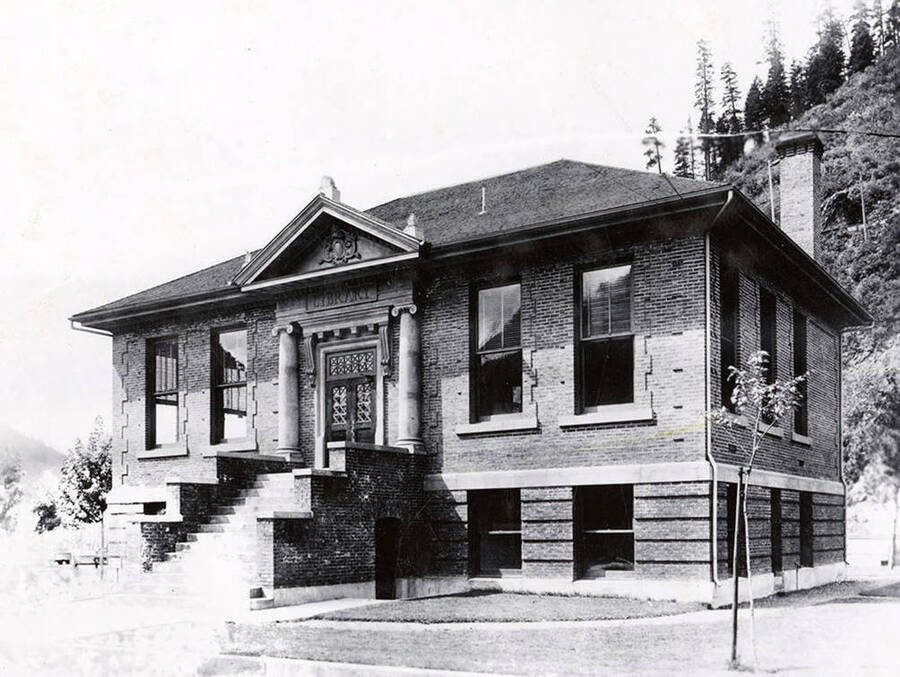 Wallace, Idaho, Public Library. Exterior view of the Public Library in Wallace, Idaho