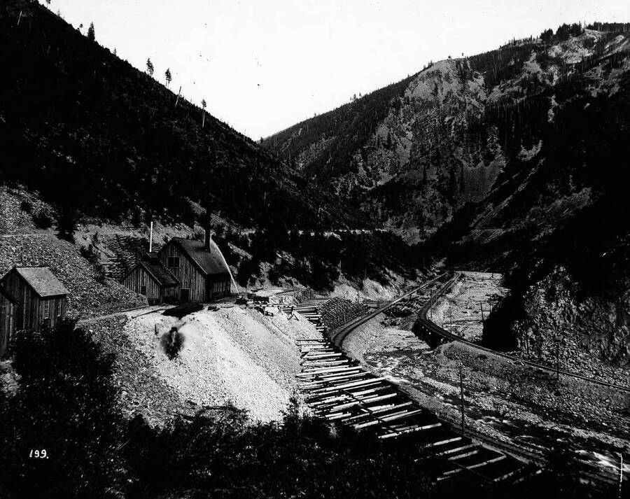 Exterior view of the Mammoth Mine in Mace, Idaho.