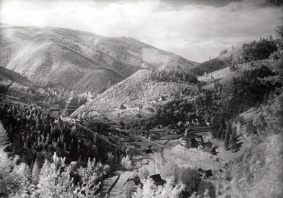 Infrared view of Wallace, Idaho when looking northwest.