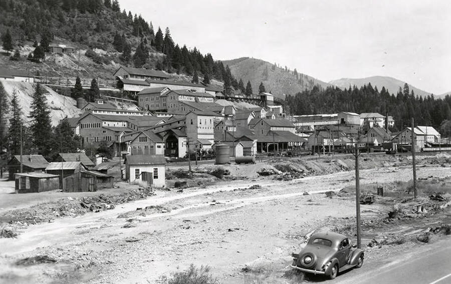 View of the buildings on Morning Mill in Mullan, Idaho.