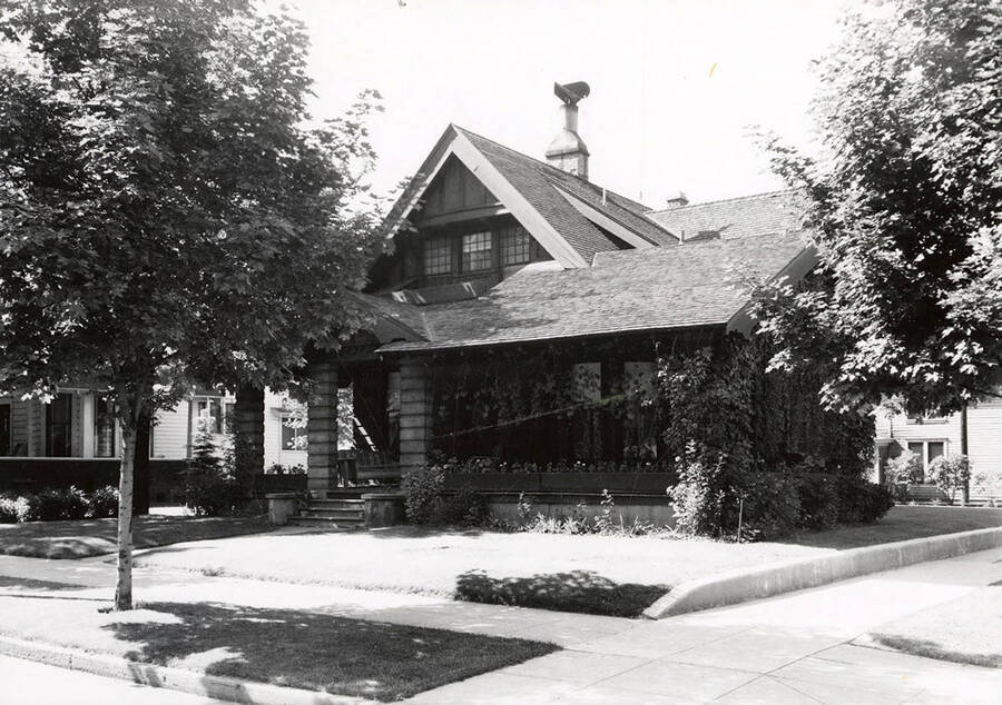 Exterior view of the Donald Callahan home, located at 221 Cedar in Wallace, Idaho. This was formerly the Herman Rossi home.