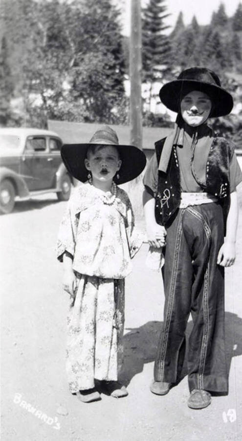 Children in costume for the Mullan 49'er parade in Mullan, Idaho.