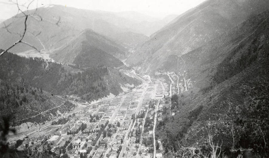 View of Wallace, Idaho when looking east.