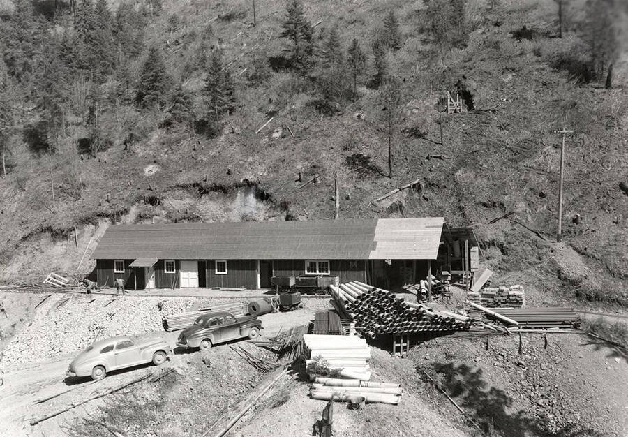 Exterior view of the Silverore-Inspiration Silver Mine in Osburn, Idaho.