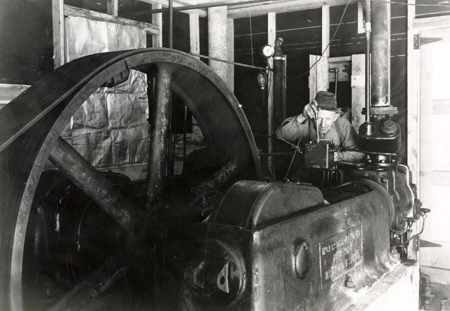 An engine at the Silverore-Inspiration Silver Mine in Osburn, Idaho.