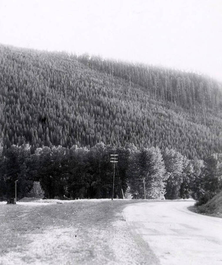 View of the road to Missoula, Montana.