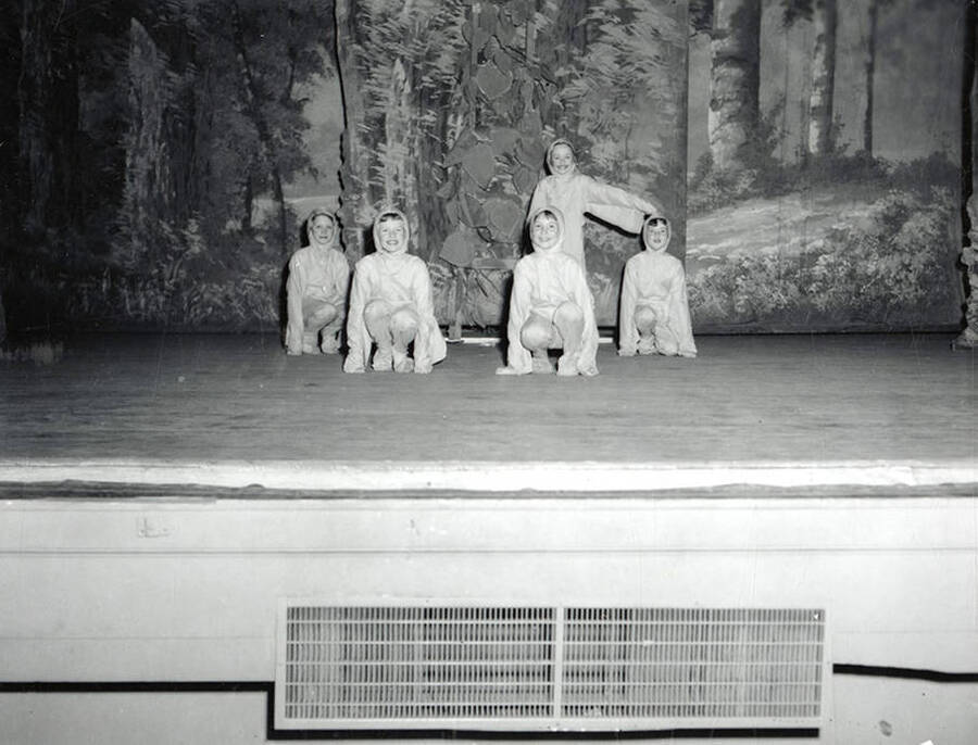 Children performing in the operetta at Our Lady of Lourdes Academy in Wallace, Idaho.