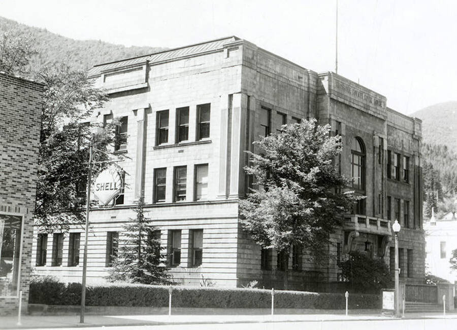 Exterior view of the Shoshone County Court House in Wallace, Idaho.