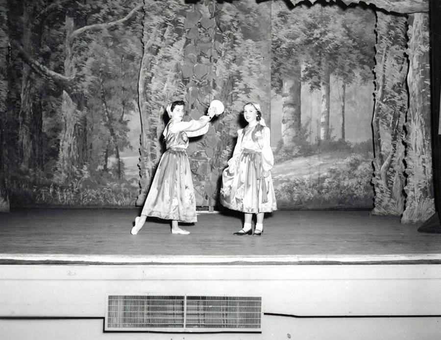 Children performing in the operetta at Our Lady of Lourdes Academy in Wallace, Idaho.