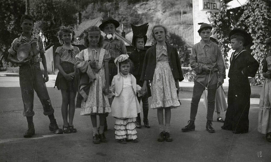 Children dressed up for the children's parade during Mullan 49'er parade in Mullan, Idaho.