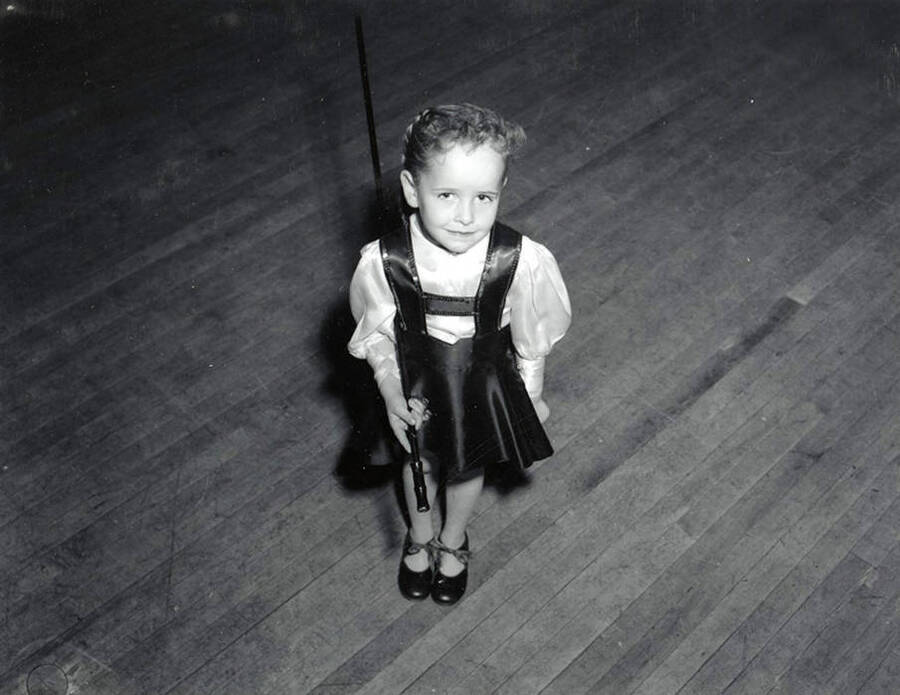 Children dressed in costumes for the Grote dancing class in Wallace, Idaho.