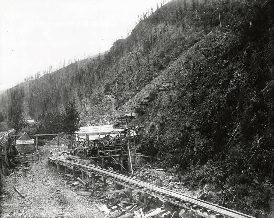 View of the Treasure Box point, which is located on the north side of the Coeur d'Alene Mining District.