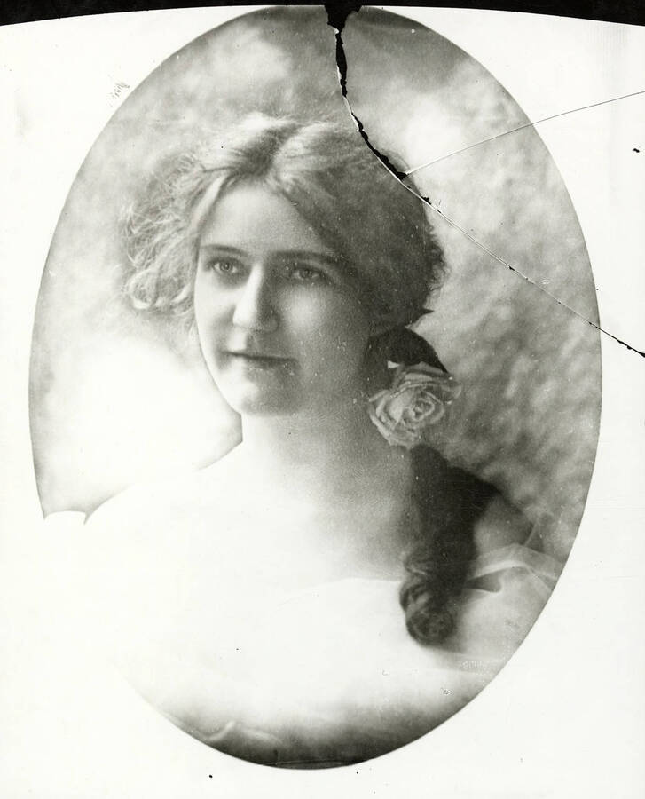 Portrait of Clara Freedner (1888-1912) of Wallace, Idaho.