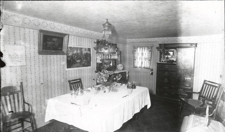 The dining room in Barry N. Hillard's Home in Murray, Idaho.