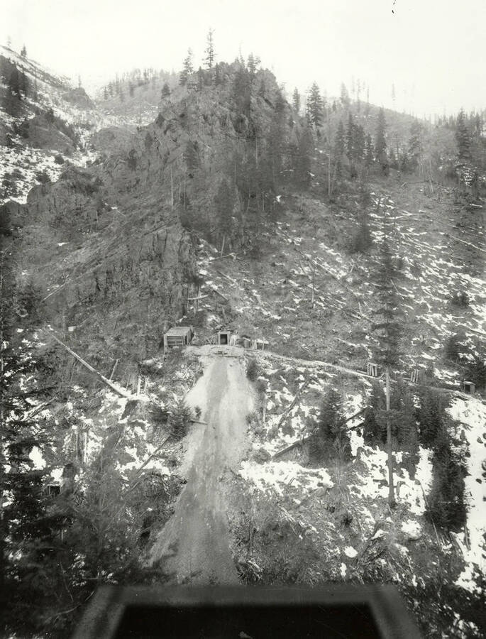 View of War Eagle Lode Mine when looking north across West Placer Creek at the portal of the Lexington Tunnel.
