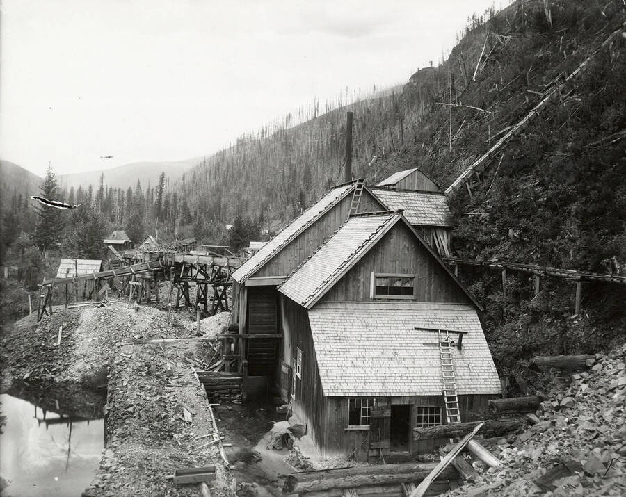 View of the Mother Lode Mill, which is located on the north side of the Coeur d'Alene Mining District.