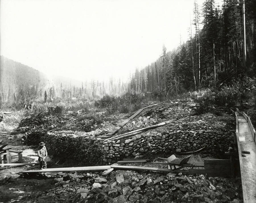 Mining at Scott's placer, near North Fork by the Coeur d'Alene Mining District.