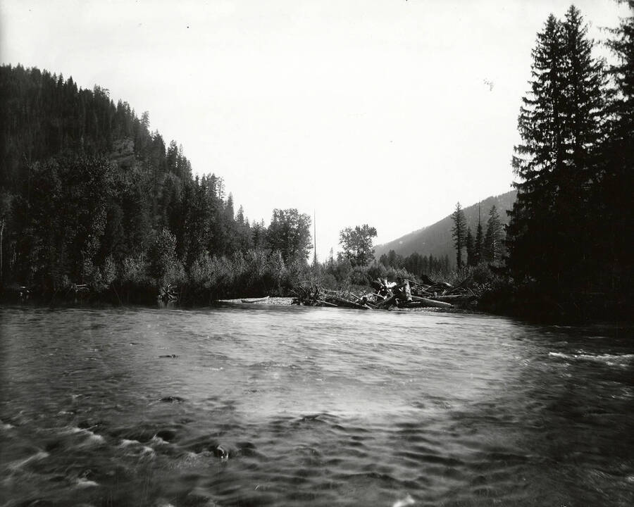 View of Prichard Creek, near North Fork by the Coeur d'Alene Mining District.