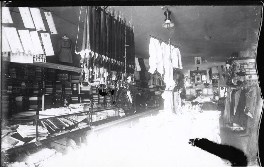 Interior of Barnson's Store in Wallace, Idaho, on Roosevelt's Day, May 26, 1903.