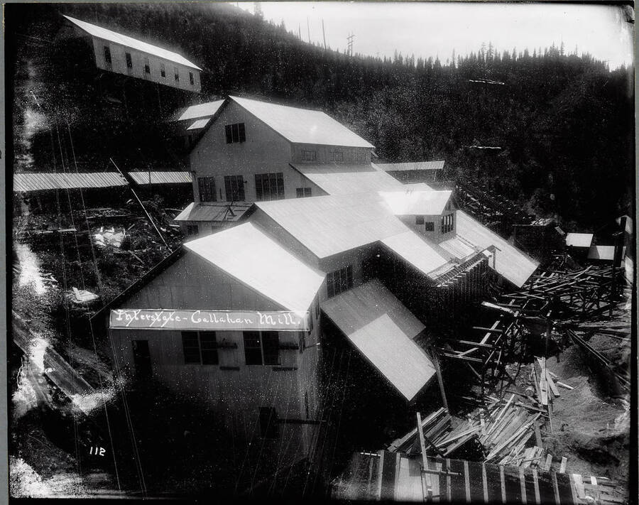 Image of the Interstate Callahan Mill located northwest of Wallace, Idaho on Nine Mile Creek.