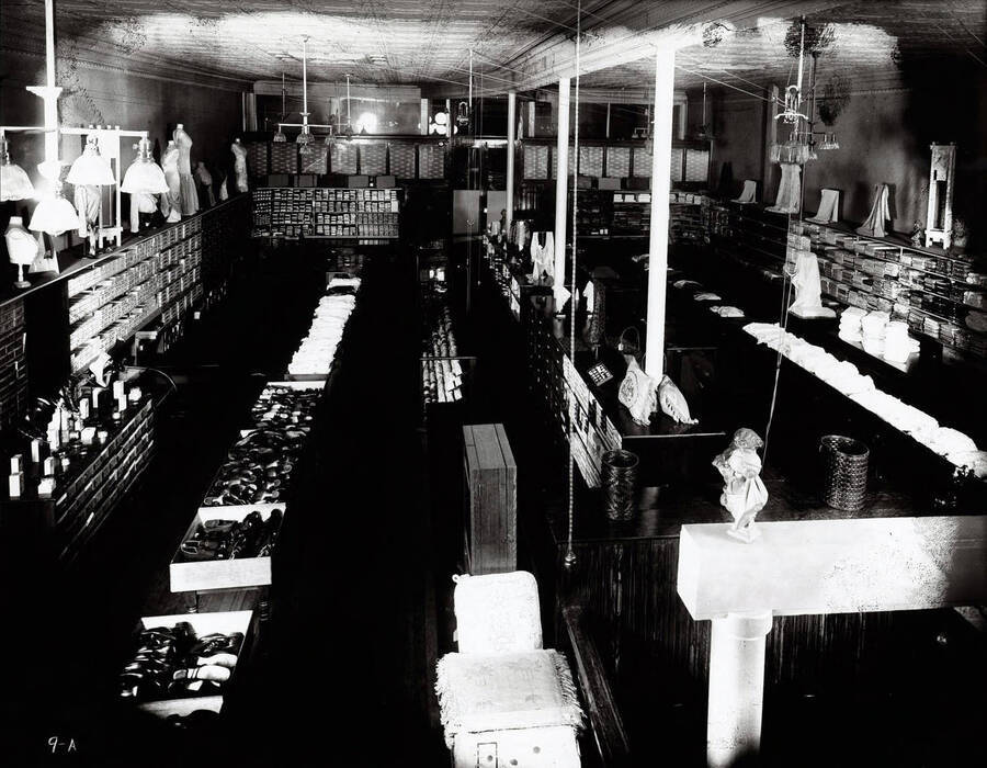 Interior view of Otterson Co. Store, a clothing store in Wallace, Idaho.