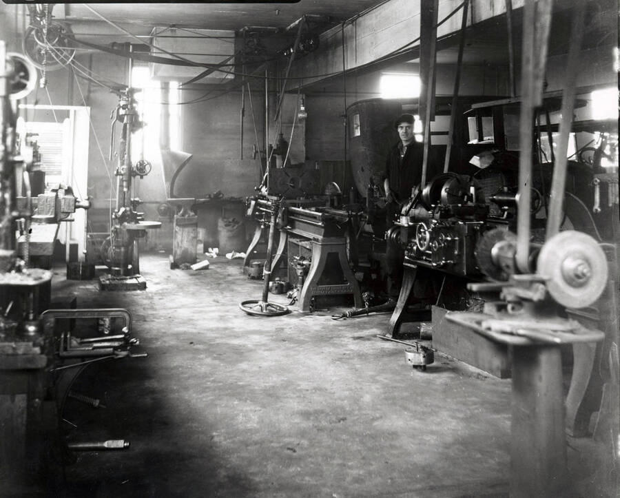Interior view of Wallace Garage.