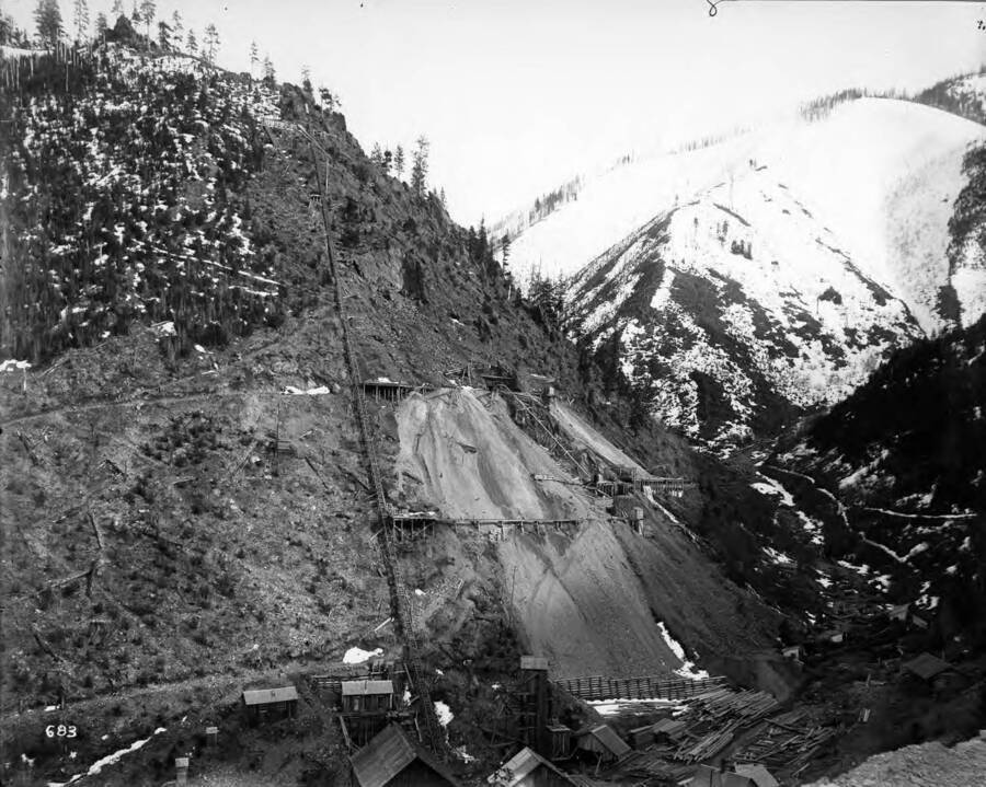 View of  Sullivan Mine outside Wardner, Idaho.