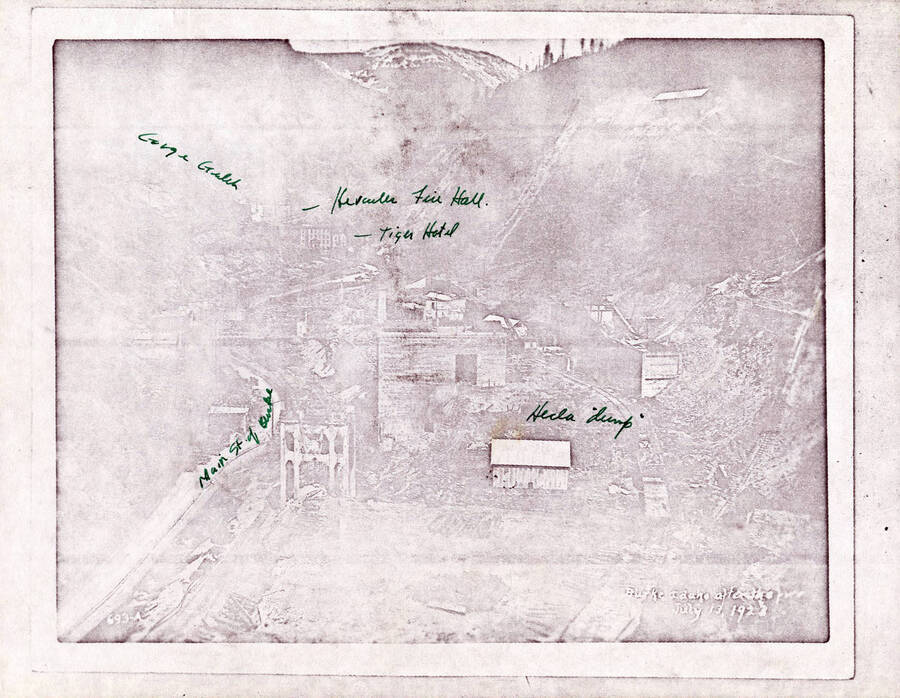 Photocopy of first image with landmarks written on paper.