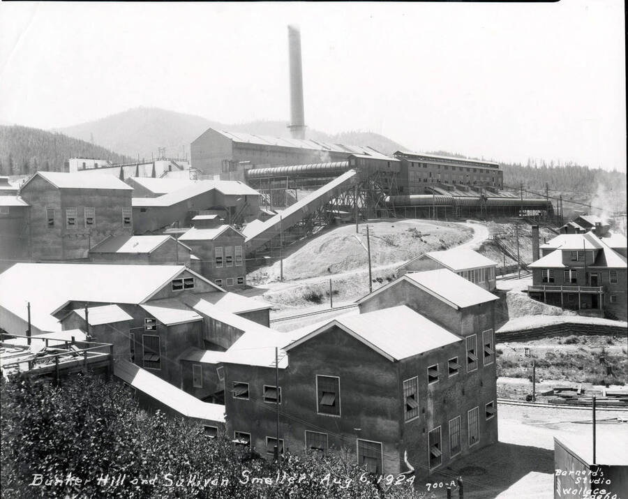 Bunker Hill and Sullivan Smelter, Bradley in Smelterville, Idaho, August 6, 1924.