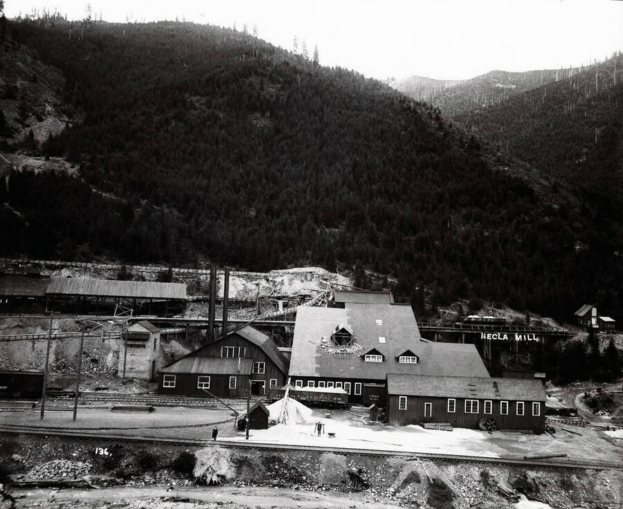 Exterior view of the Hecla Mill in Gem, Idaho.