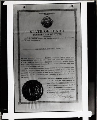 Gold Flotation Development Co. Certificate of Incorporation