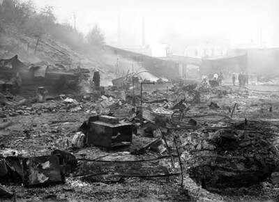 Forest fire 1910. Some damage of East Wallace.